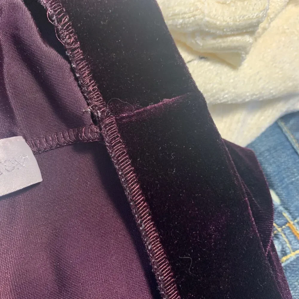 vintage Worthington velvet maxi skirt deep purple formal cocktail goth size 16